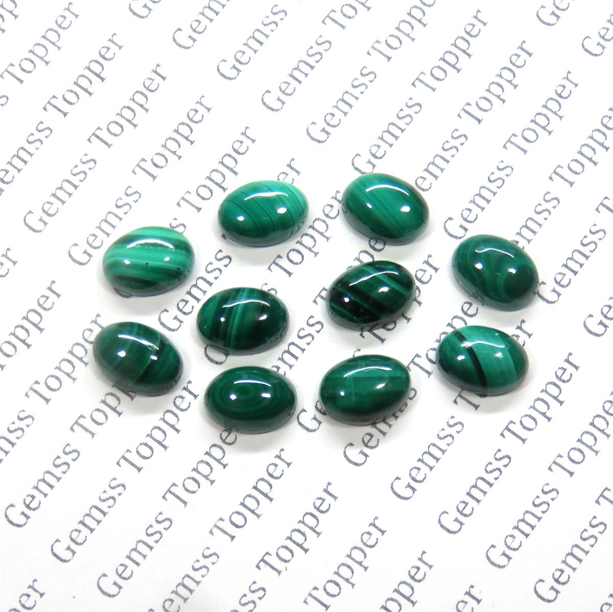Malachite 6x8 mm Oval Cabochon